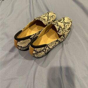 Dr Scholls snakeskin loafers